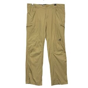 Eddie Bauer First Ascent Guide Pants Mens 38x30 Tan Khaki Nylon Stretch Hiking